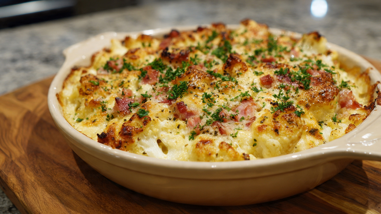 Quick and Low-Carb Cauliflower Bacon Casserole Everyone Will Love